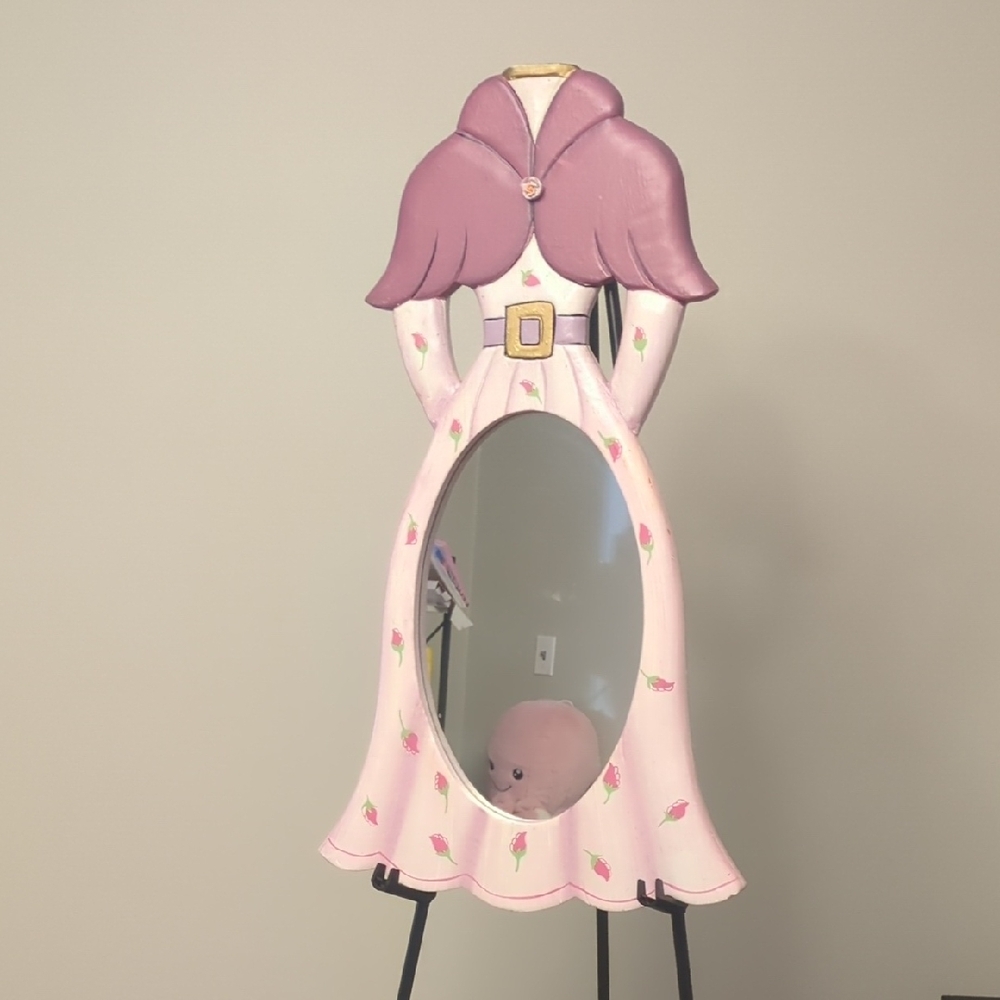Pink Vintage Victorian Dress Shaped Mirror Arister Gifts Inc #990125